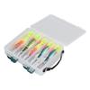 10 buc Cârlige luminoase pentru calamar Momeală Oțel inoxidabil Plastic Fluorescent Formă realistă de crevetă Momeală Accesorii de pescuit