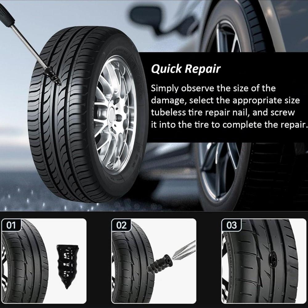 40/100Pcs Rubber Vacuum Tire Repair Nail Spiral Tire Rubber Nails Tool Car Tire Repair