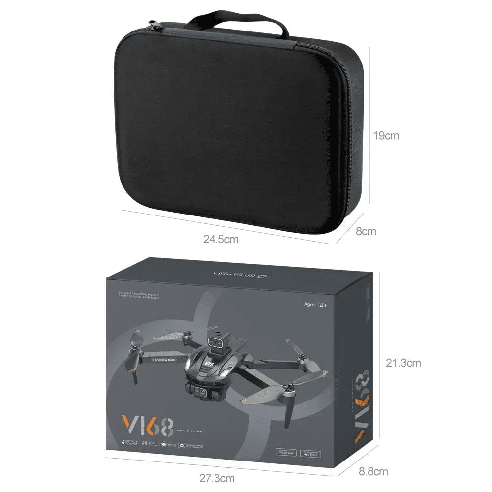 Drone V168 original 8K professionnel à trois caméras grand angle optique FPV Drones GPS Localisation Quadcopter à évitement d'obstacles à quatre voies