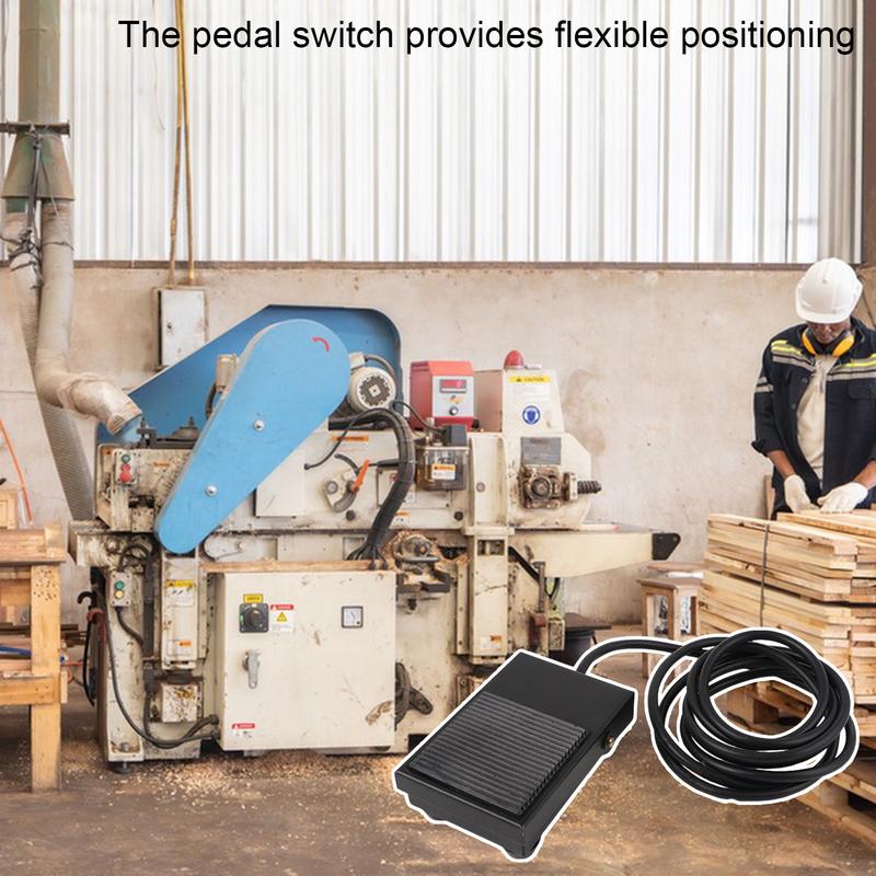 

Foot Operated Pedal Controller Momentary Switches With Self-Reset Mechanism Long-Lasting Pedal Switches Woodworking Machine синій