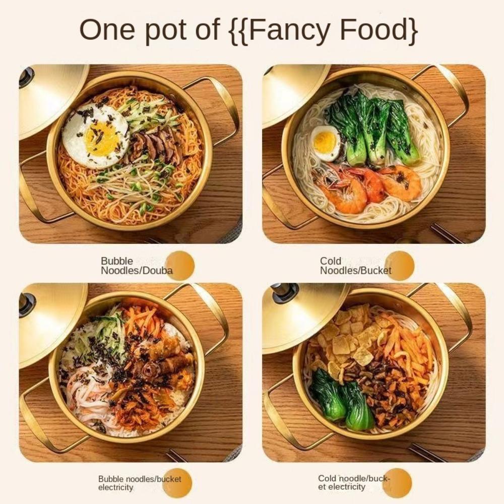 Nerezový hrnec na polévku s poklicí Hot Pot Korejský hrnec na ramen Kempingové nádobí