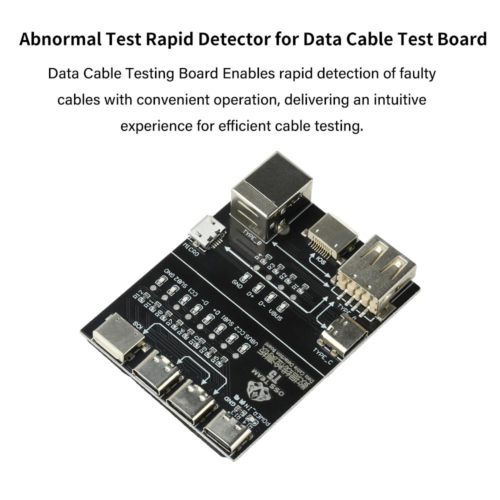 T5 On-Off Data Cable Detection Board Teste for IOS Android Lightning/Type-C/Micro/USB Data Cable Testing Rapid Detector