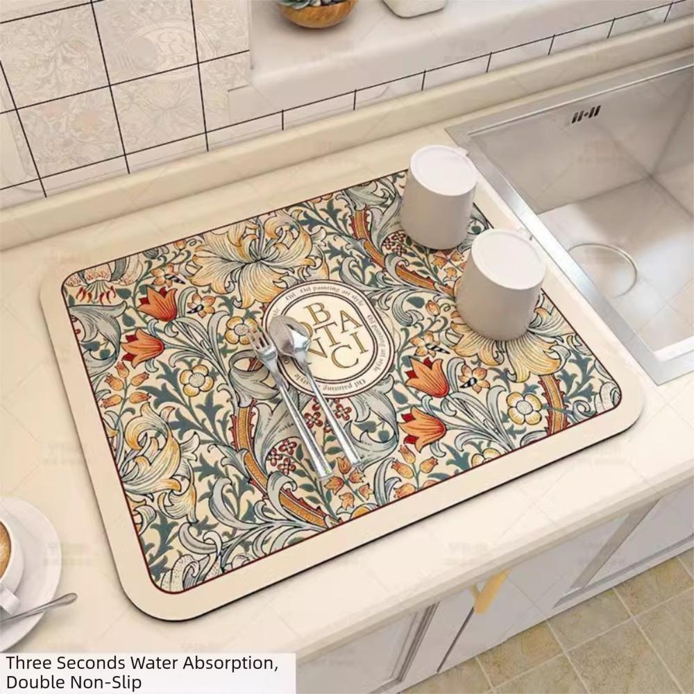 Creative Rectangle Placemats Anti Slip Water Dining Table Place Mats Absorption Oilproof Anti Scald Pad Household