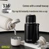 Diller 450ml Tea Infuser Stainless Steel Water Bottle with Cup Lid