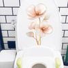 3D Floral Toilet Tank & Seat Stickers, Creative Waterproof Removable Decals for Bathroom Renovation