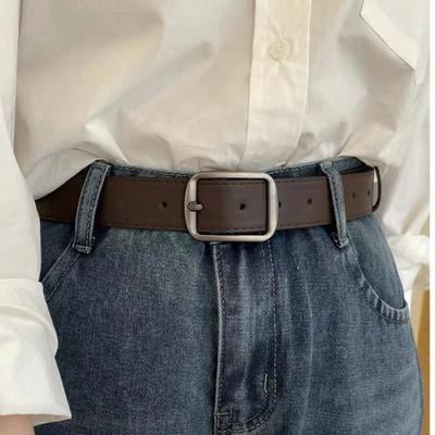 New High-end Retro Pin Buckle Belt, Simple and Versatile Denim Belt, Korean-style Fashionable Belt Suitable for Both Men and Women