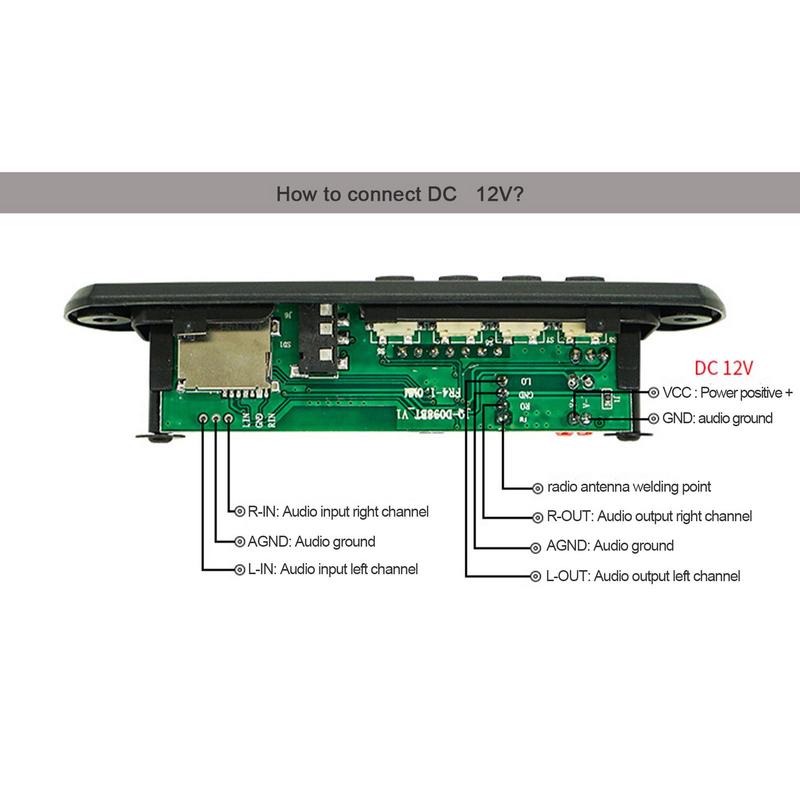 MP3 Player Board Bluetooths Amplifier Car FM Radio Module Support TF USB WMA WAV FLAC APE Board MP3 Player