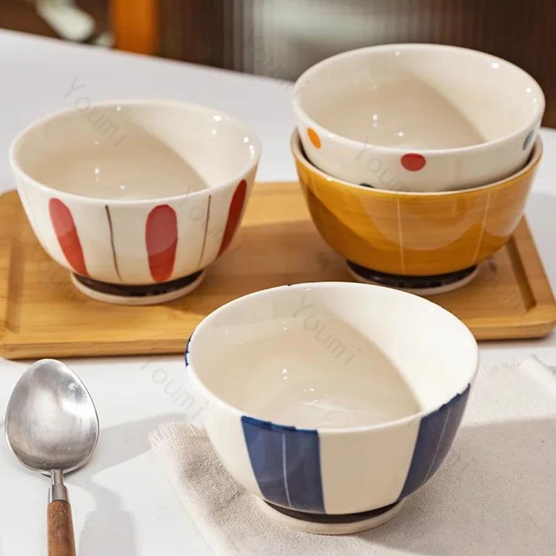 Japanese Style Ceramic Bowl Combination Creative Exquisite Rice Bowls Household Delicious Dishes Soup Bowl Exquisite Tableware