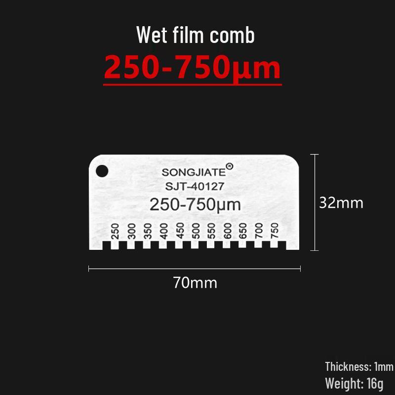 Hexagonal Stainless Steel High-Precision Wet Film Thickness Gauge Comb