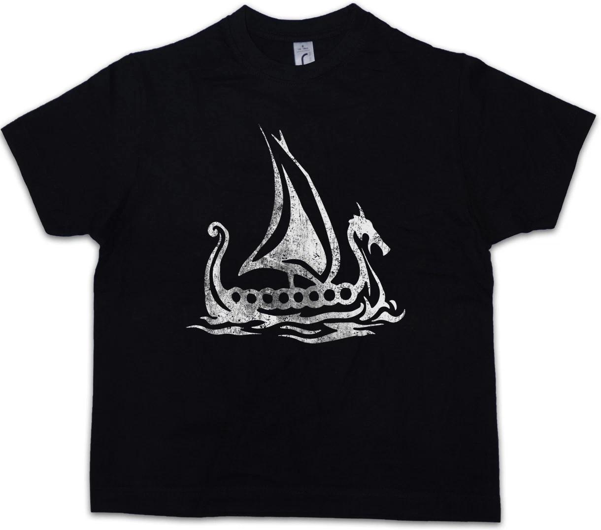 VIKING SHIP IV Kids Boys T-Shirt Boat Dragon Vikings Norsemen Odin Thor Valhalla 100