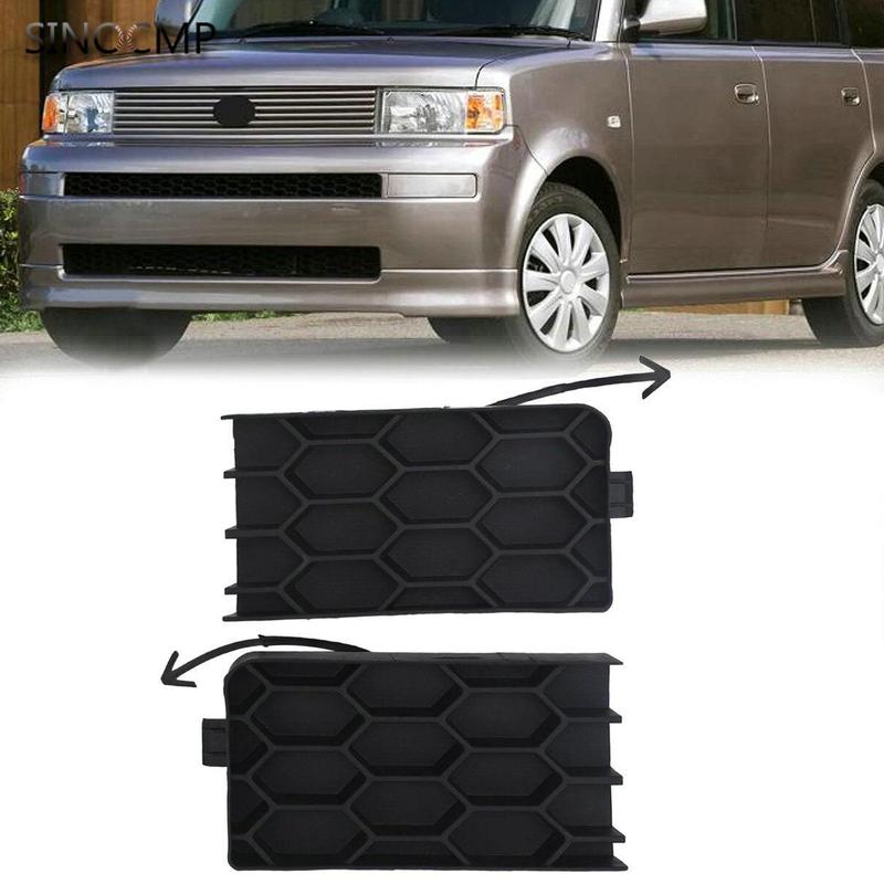 1Pair Front LH+RH Side Bumper Grille Filler Replacement For Scion XB Base 2004-2006 Front Racing Grills Abs Bumper Trims Cover