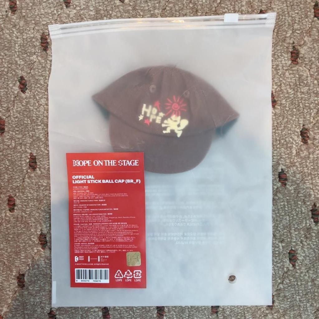 [USED] BTS J-HOPE Hat Light Stick Ball Cap Hoseok