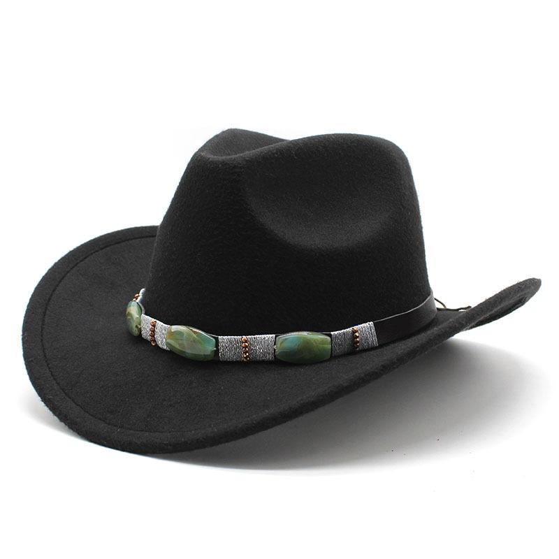 Wind Minority Style Accessories Woolen Western Cowboy Top Hat Men'S And Women'S Couple Hat