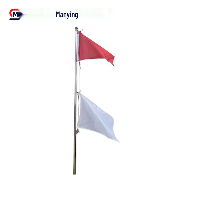 MANYING Red/White Signal Flag with Pole