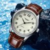 Business Wristwatch Quartz Number Clock Leather Men's Watch