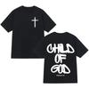 Vintage Cotton Child Of God Psalm 23 Graphic Tshirt Oversized Casual Tee For Unisex Unisex Travel Daily Vacation Street Outfits