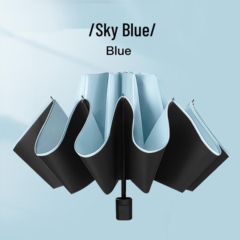 96-rib Automatic Windproof Umbrella with Wooden Handle, UV Protection, Sun & Rain Shield, for Men & Women - Enlarged, Thickened, Reinforced.