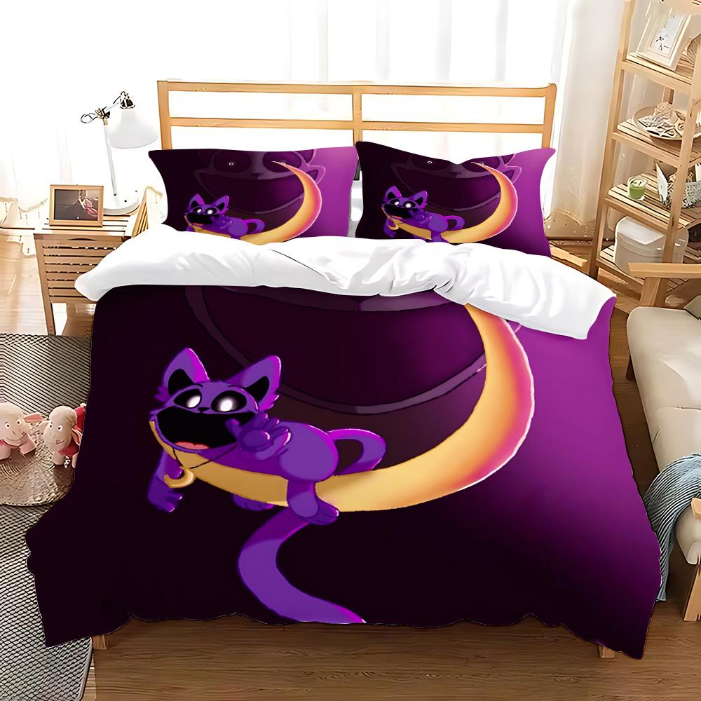 3D Tisk Hra CatNap x DogDay Ložní soupravy Přikrývka Prošívaná přikrývka Přehoz na postel Povlak na přikrývku Povlak na polštář 2-3dílné sady Dekorace ložnice