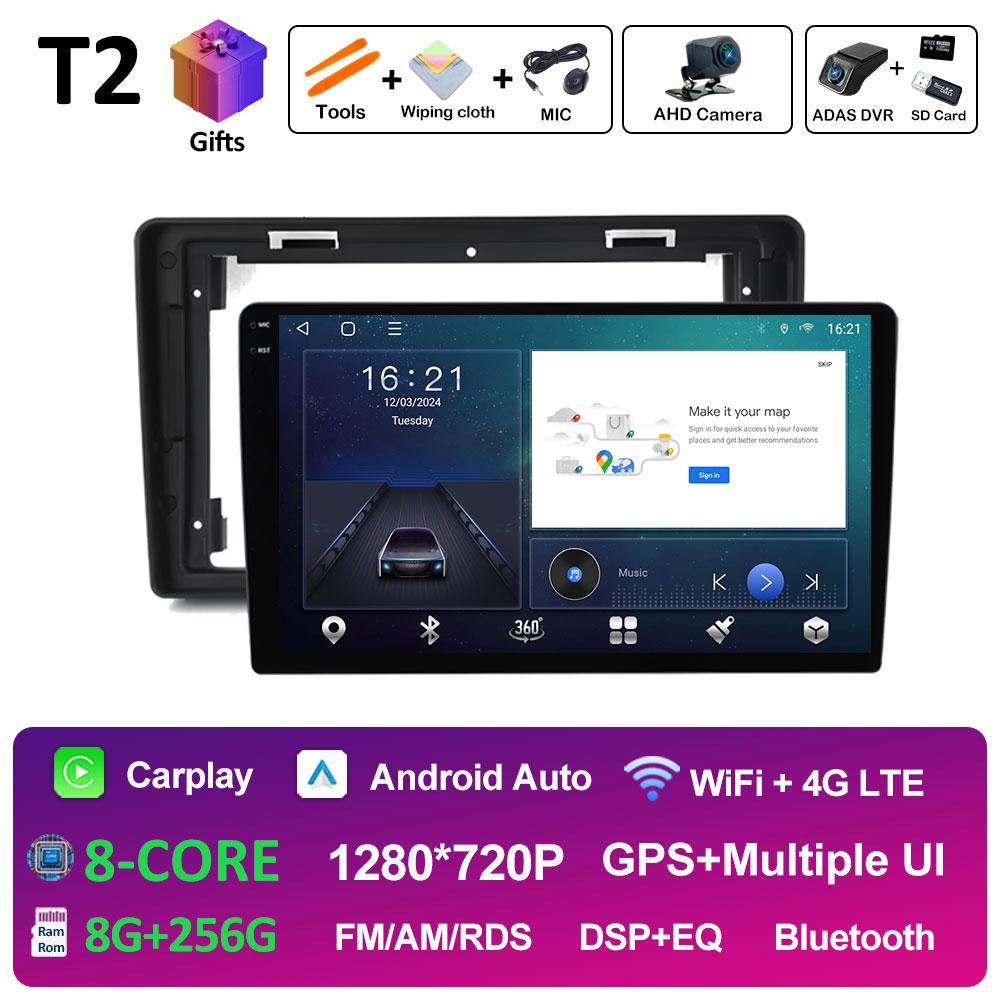 Smart Syetem GPS Navigarion For Citroen C2 C3 2001 2002 2003 2004 - 2010 Android 14 Wireless Carplay Cooling Fan Blurtooth WIFI