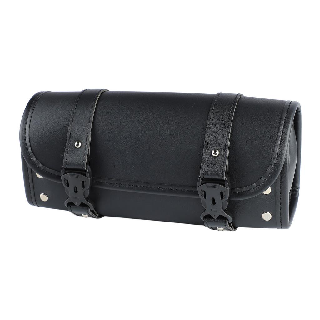 Motorbike Roll Saddlebags 2 Strap Buckle Closure Waterproof 2 Strap Buckle Closure Motorbike Tool Bag for Motorcycle