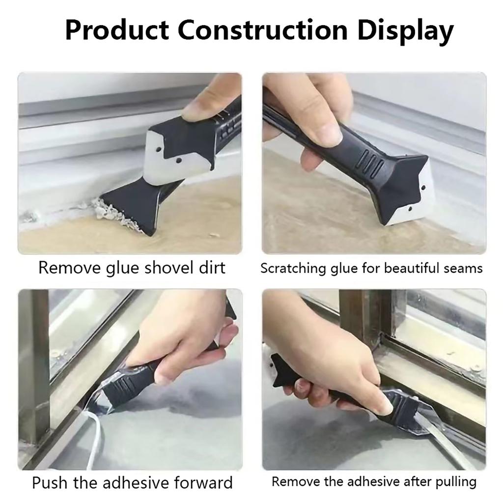 9PC Silicone Caulking Tool Set Metal Scraper Sealant Remover Finishing Tool For Grout And Tile Edges