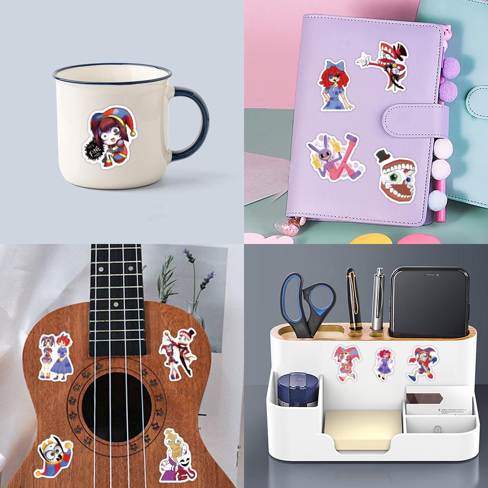 50 Sheets The Amazing Digital Circus Stickers Decorate Guitar Laptop Water Cup Stickers