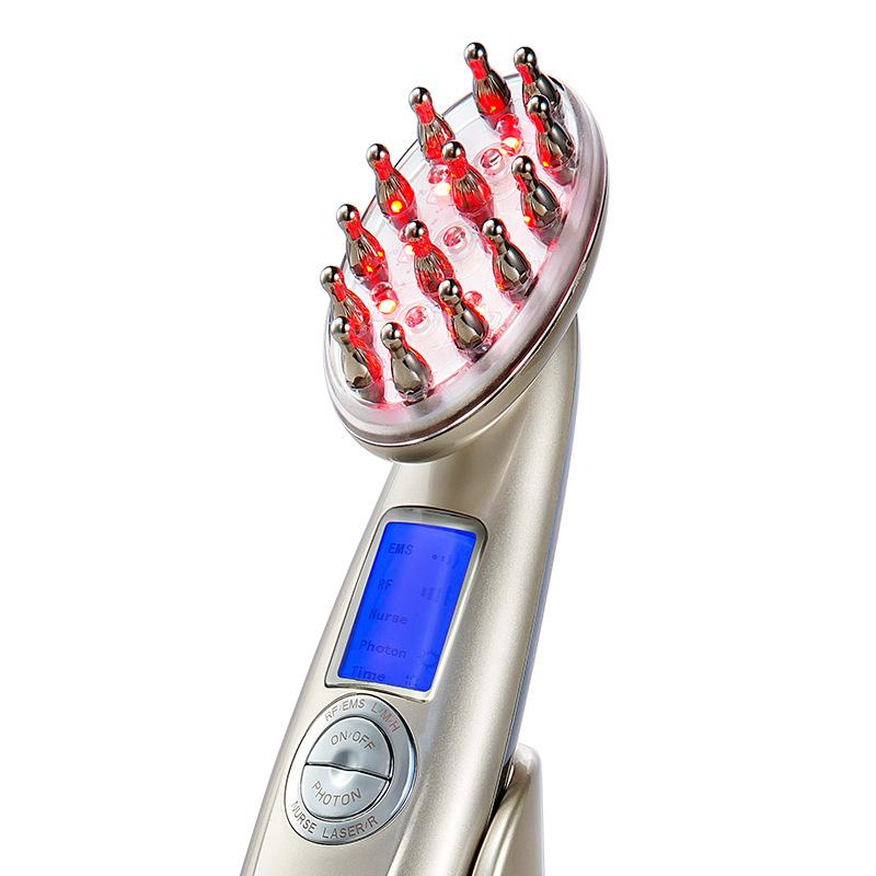 Microcurrent Vibration & Red Light Laser Hair Massager Comb