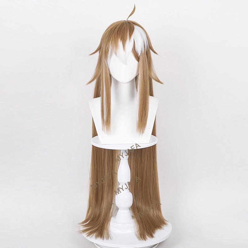 Miss Hina Cosplay Wig Impact Cosplay Gorou Cosplay Long Heat Resistant Synthetic Hair Ms Hina Wigs + Wig Cap