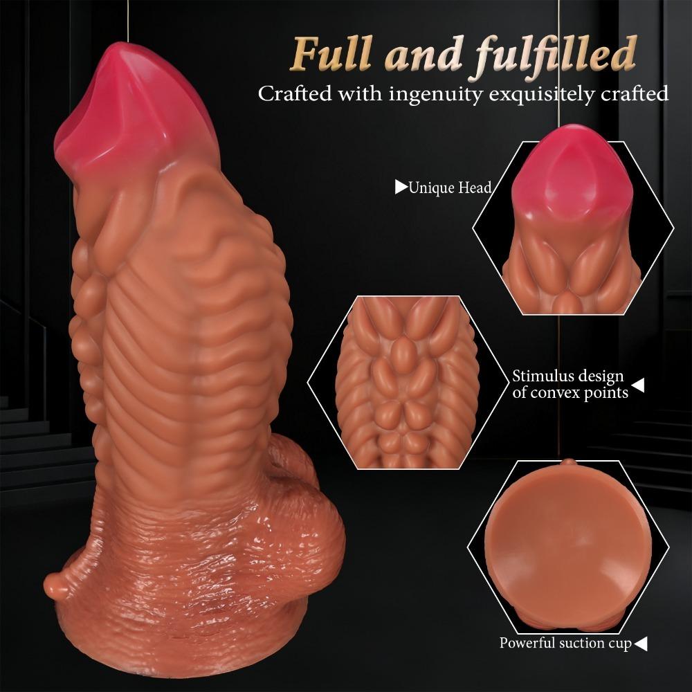 Riesiger Muskel-Dildo für Frauen Realistisches Silikon Erwachsenen-Sexspielzeug BDSM Masturbation