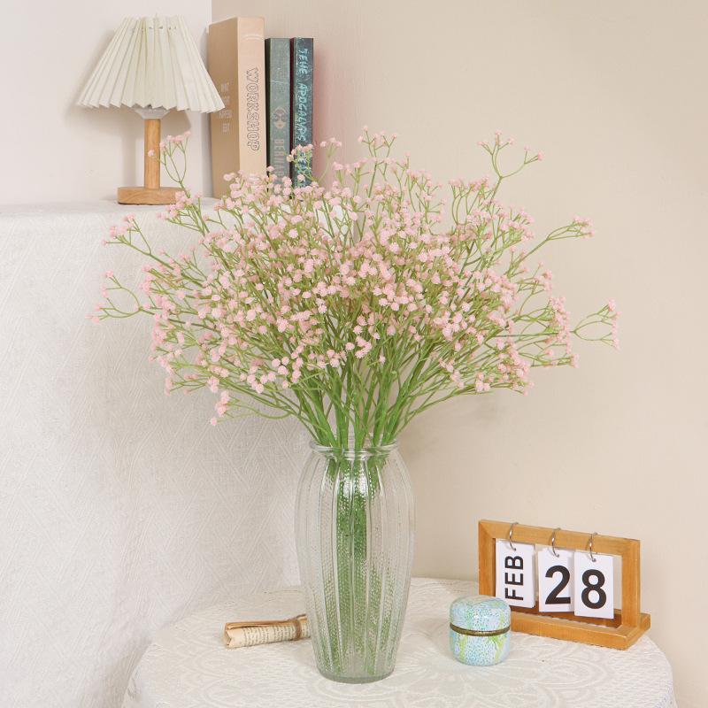 Simulation Gypsy Bride Wedding Decoration Single Plastic Hand Holding Bouquet Pu Feel Home Ornament Decoration Fake Flower