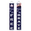 4th of July Patriotic Door Banners Outdoor Patriotic American Flag Hanging Porch