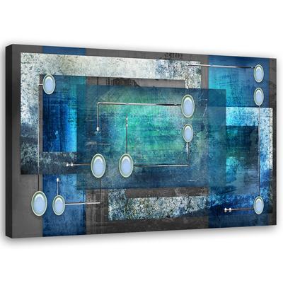 Canvas Print Abstract Turquoise Blue