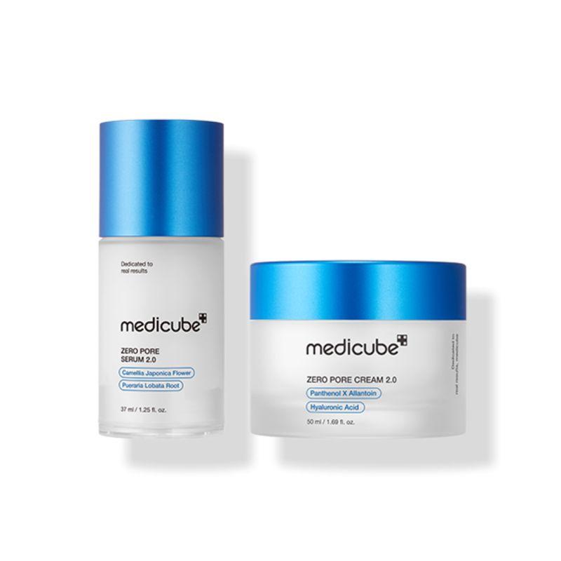 MEDICUBE Zero Pore 2pcs Set Pore Tightening Serum & Cream Sebum Control Skincare