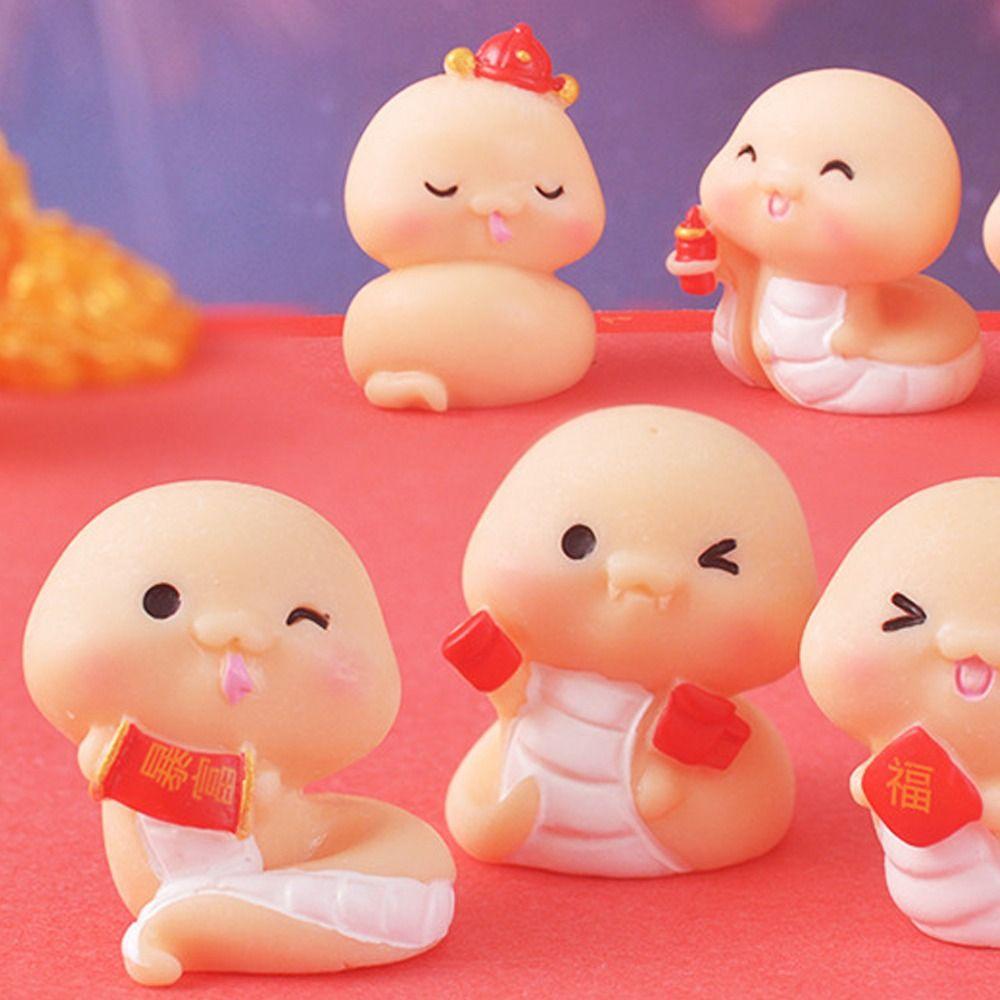 Zodiac Snake Mini Lucky Snake Figurine Traditional Small Snake Ornament  New Year Decoration Gifts
