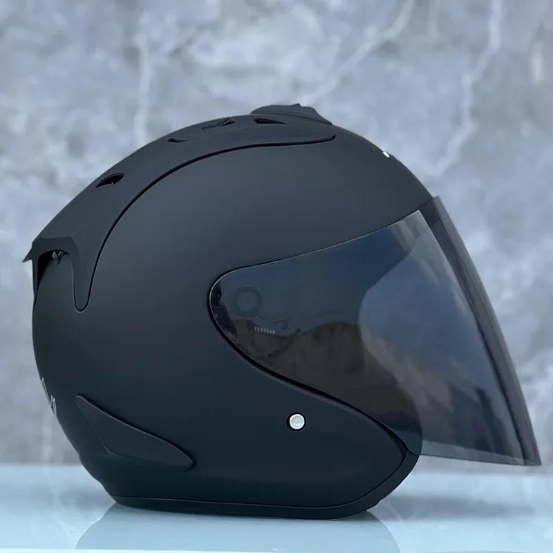 Ram4 Matte Black Half Helmet Motorcycle Off-Road Summer Helmet Downhill Racing Mountain Cross Casco Capacete Men and Women