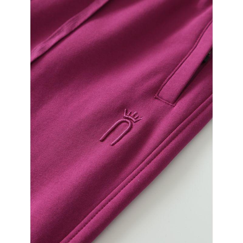 Age-Reducing White Jogger Pants Pitaya Color Cotton Sweat Pants