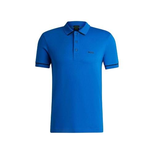 BOSS Mens Paule Interlock Slim Polo Shirt