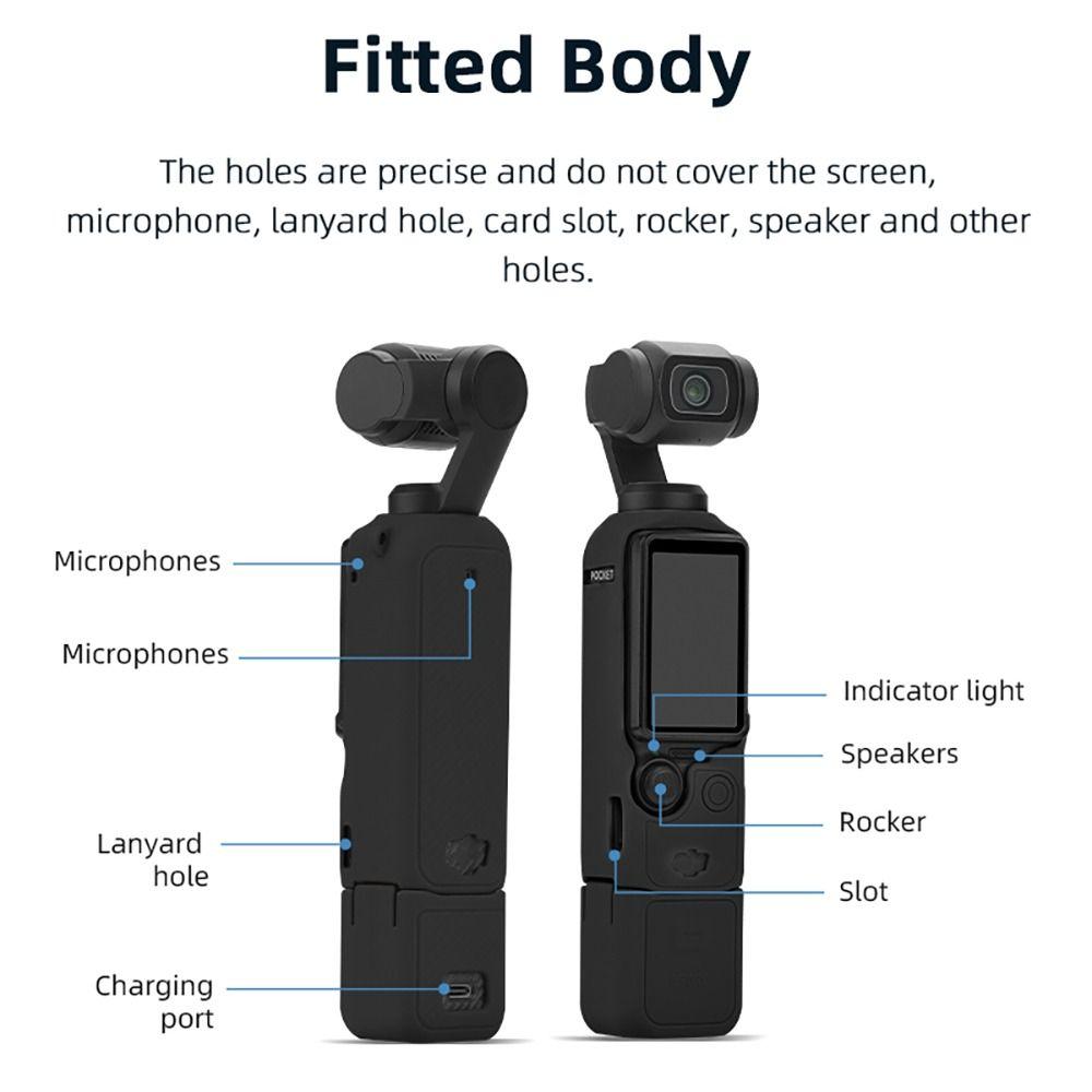 Falling Protect Pocket 3 Silicone Case Soft Case Pocket 3 Protective Sleeve  Action Camera