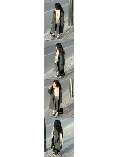 Children's Double-Sided Cashmere Wool Coat for Boys and Girls - New 2025 Winter Jacket for Spring, Autumn, and Winter.