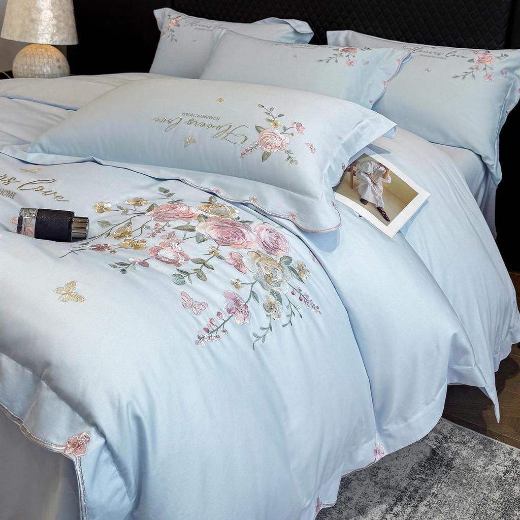 A-Class 60s Long-Staple Cotton Embroidered Four-Piece Set (2026 Model) - Qimeng