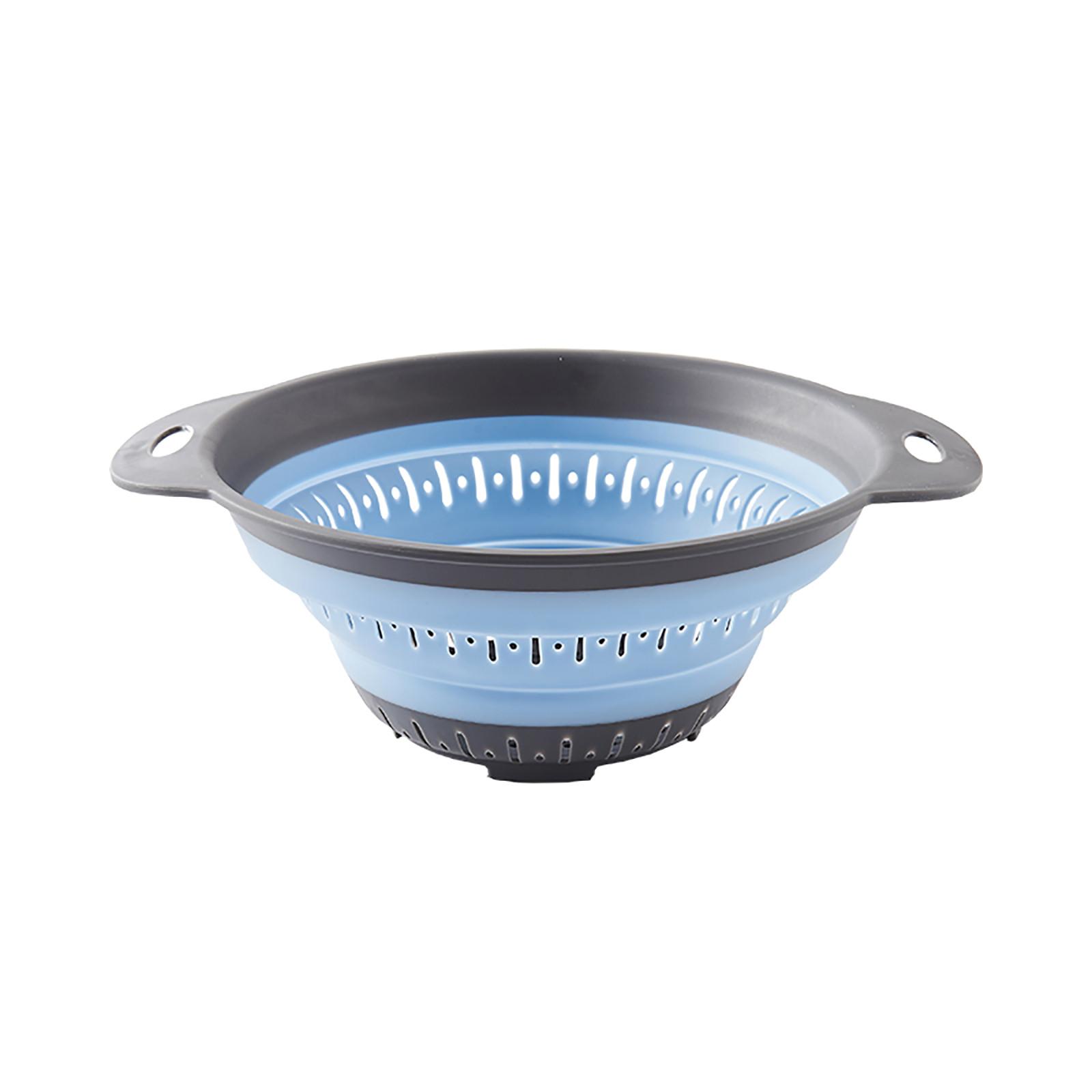 

Складной дуршлаг с пластиковыми ручками Складная корзина для хранения синий