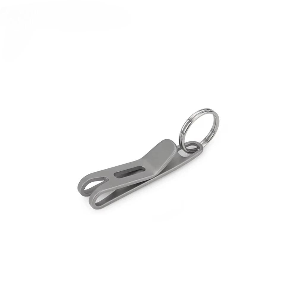 1PC stainless steel Clasp steel Alloy Key Ring Outdoor EDC Tool stainless steel Buckle Hook Outdoor Camping Hover Clip Camping T