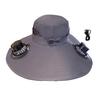 Men Sun Hat with Dual Power Supply Fan Design Three-Speed Wind Adjustable Wide Brim Fishing Hat Fishing Hiking Hat