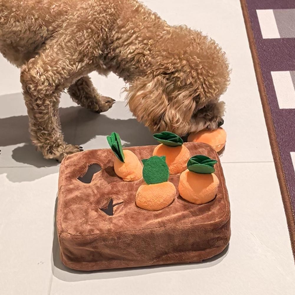 Plush Pull Out Carrot nteractive Training Toys for Small Medium Dogs Cats Bite Resistant Puppy Chew Toy Carrot Pulling Pet Toys