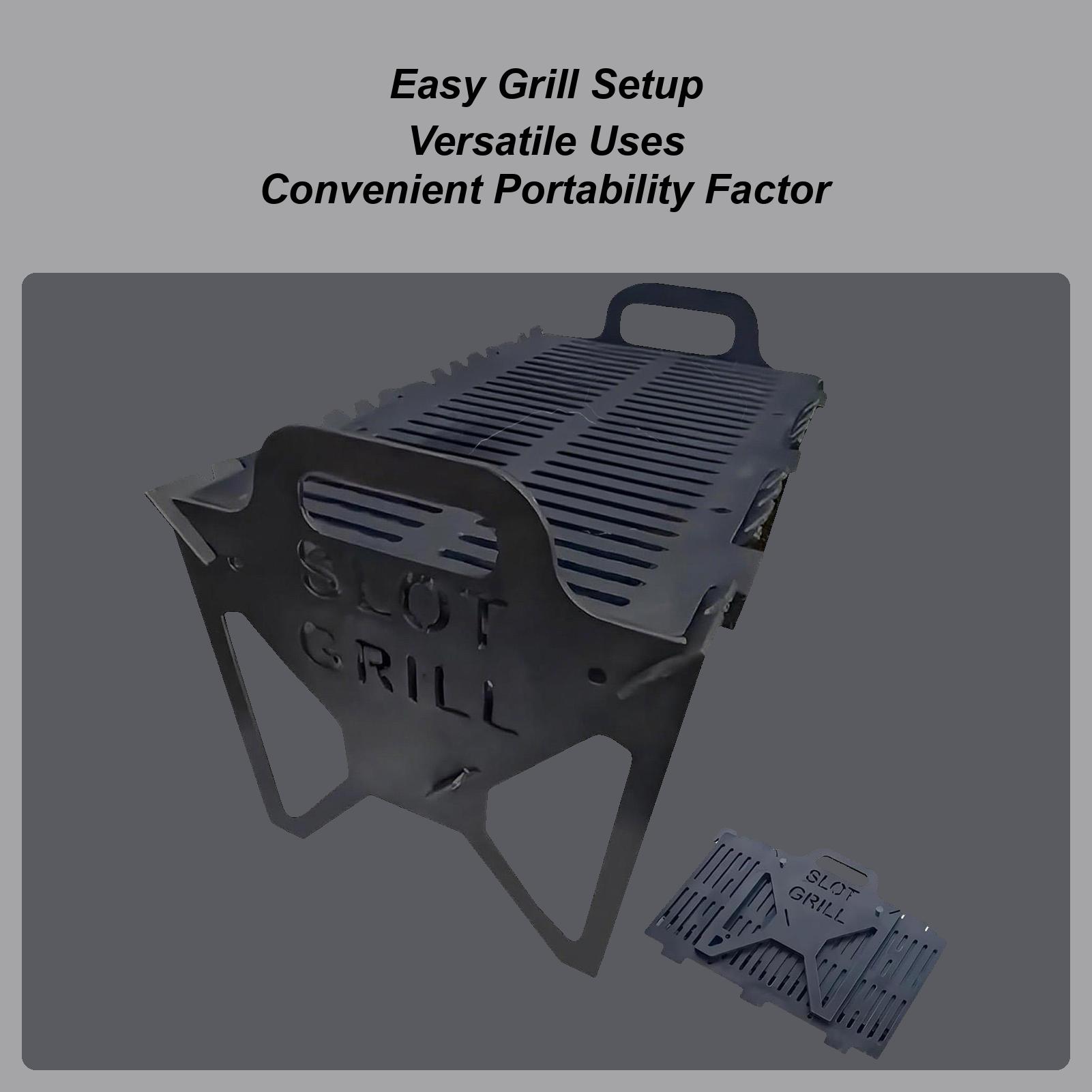 

Foldable Charcoal Grill Trough Camping Campfire Grill Heavy Duty Roasting Stand Smoker Accessory Holder For Patio Outdoor Travel China Mainland
