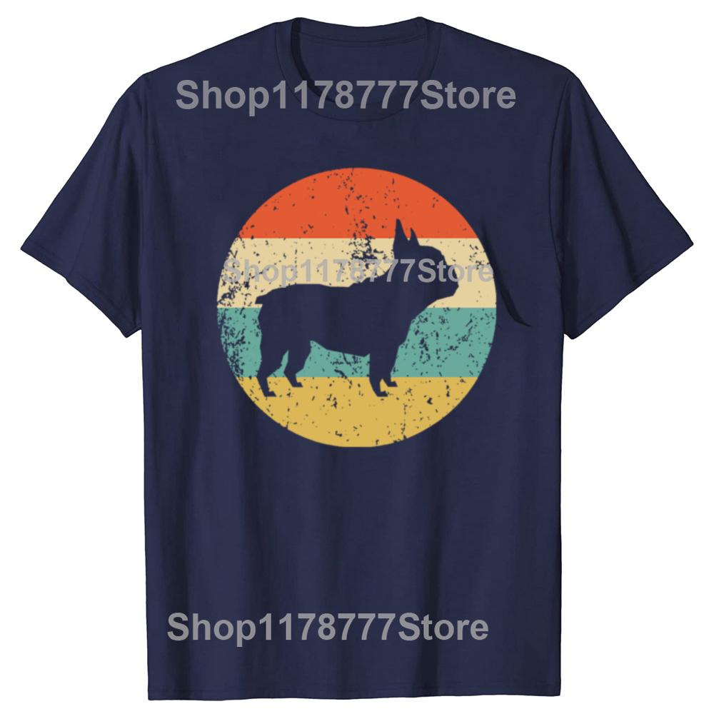 French Bulldog Shirt Retro French Bulldog Men'S T-Shirt Dog Icon Design New Cool Short Sleeve Men Casual T Shirts Harajuku
