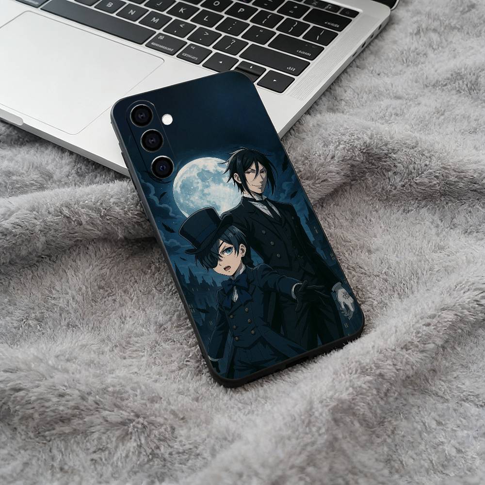 Classic anime-B--Black- Butler Phone Case For Samsung Galaxy A73,A71 A72,A70,A53,A52,A51,Soft Silicone Black Cover