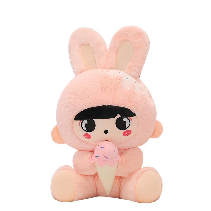 Ice Cream Bunny Plush Toys for Children's Birthday Gifts Sleeping Pillow Bay Window Ornaments Healing Dolls