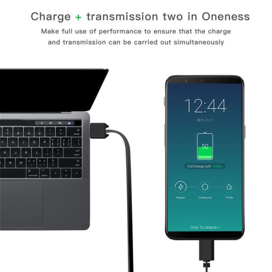 Type-C Retractable Data Sync Phone USB 3.1 Charging Cable Cord for Android iOS