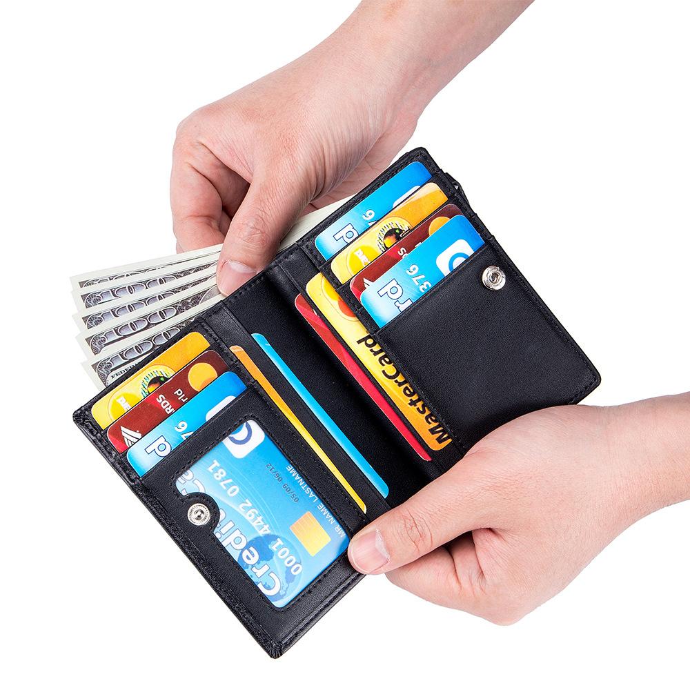 Menwallet short wallet small zipper new men's vertical business wallet wholesale